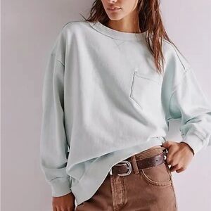 Free People We The Free Wallace Pullover. NWOT. Sea mist. size Small
